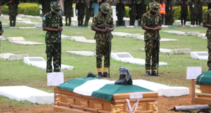 Burial of military personnel killed in Niger state