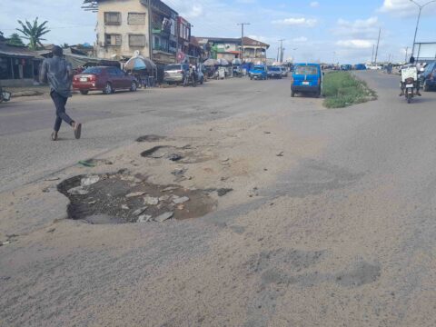 Current state of the Okefia-old garage road