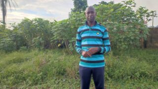 Oluka says the spill destroyed his farmland