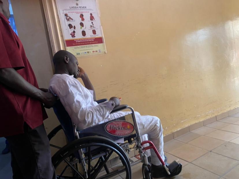 A patient waiting to receive care from medical workers at Garki Hospital. Photo; The ICIR/2023