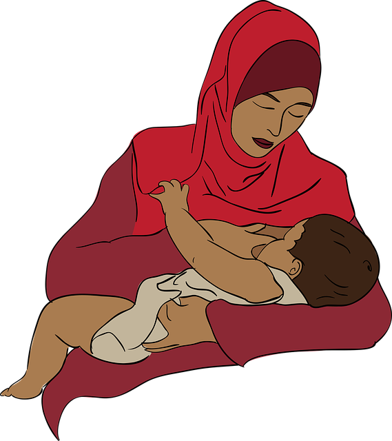 A breastfeeding woman Image by Kate from Pixabay