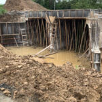La More water road in Elebele under construction