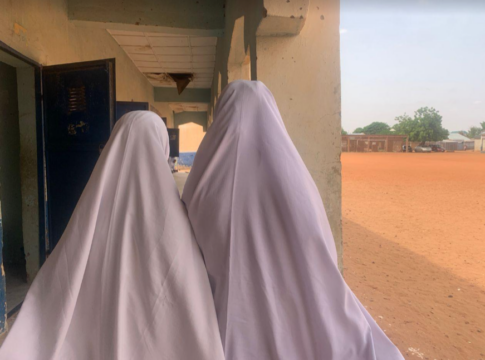 Asm’au and her classmate at GGDSS Arkilla, Sokoto. Credit: Adulwasiu Olokooba