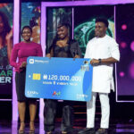 Ilebaye receives prize money.