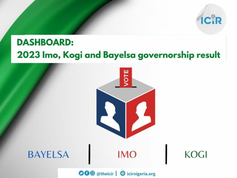 Dashboard: 2023 Imo, Kogi and Bayelsa governorship result