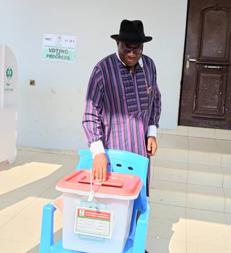 Bayelsa poll: Jonathan votes, seeks end to off-cycle elections
