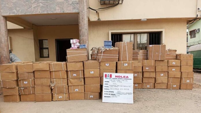 Large cache of drugs seized by the NDLEA during Christmas 2023