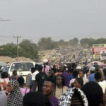 Kwasu students protesting against arrest and midnight raid by security operatives. Photo: Campus report/X