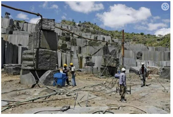 A mining site.