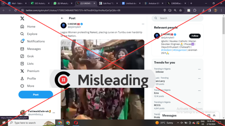 Video of naked women protesting is NOT from Lagos