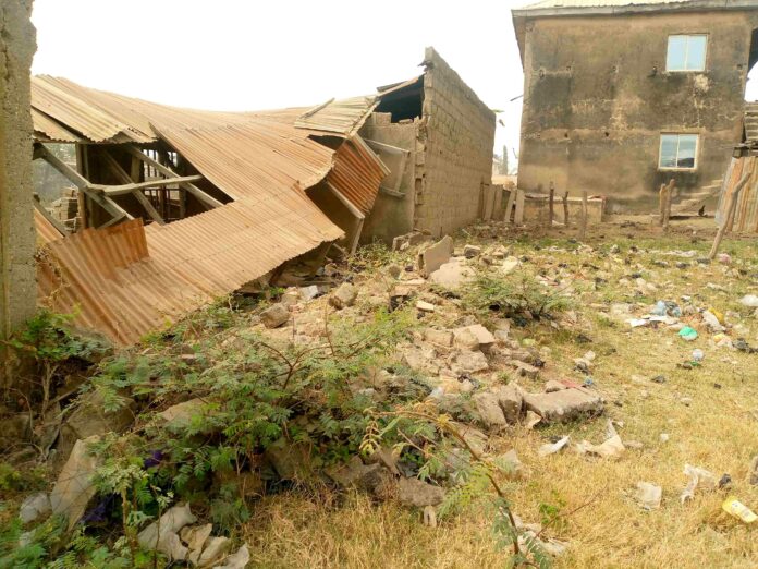 Building in Kogi state destroyed by flood