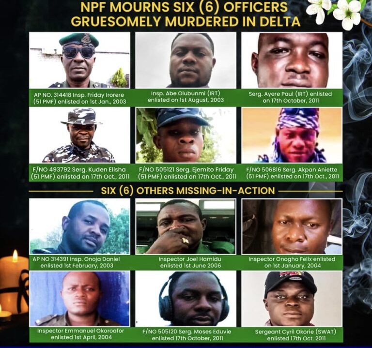 Police arrest 8 over killing of policemen in Delta