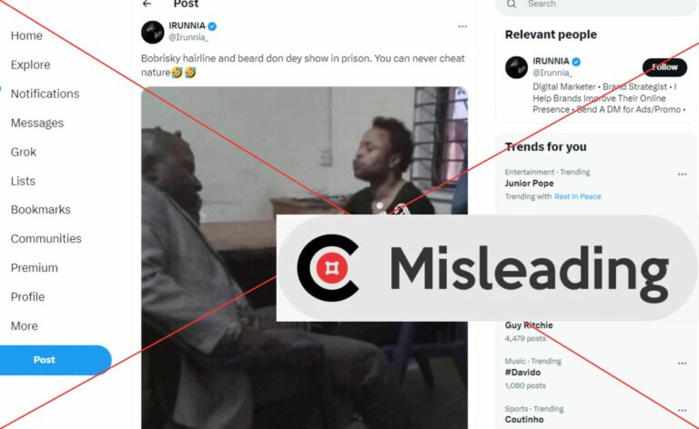 No! Photo of Bobrisky inside detention centre is not recent