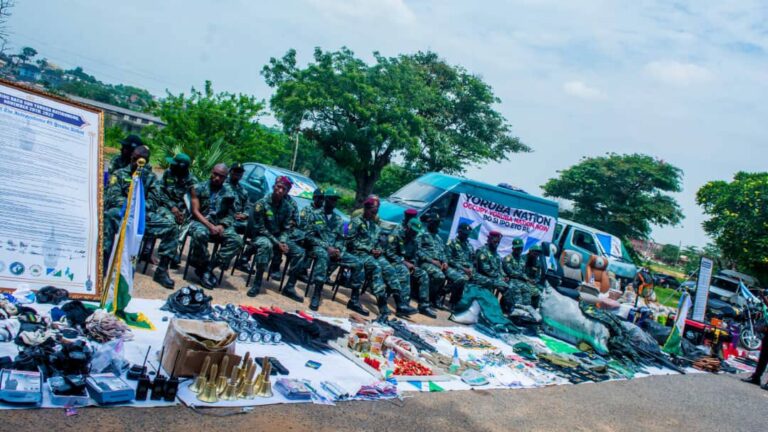 Police parade 21 Yoruba nation agitators over Oyo secretariat invasion