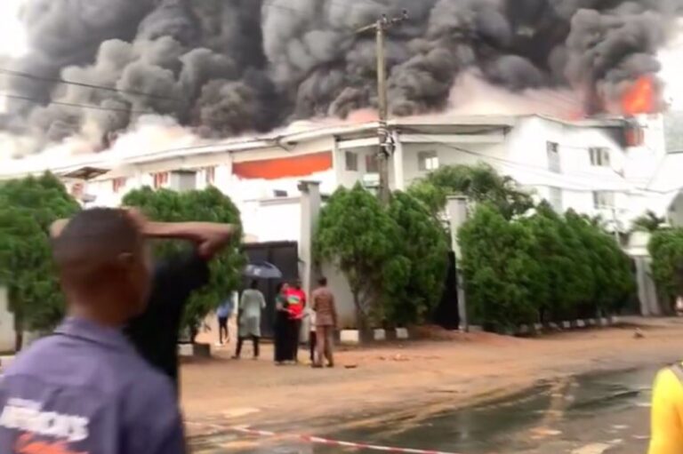 Fire engulfs Christ Embassy in Lagos