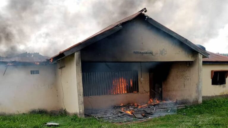 Benue youths protest bandits attack, set INEC office on fire