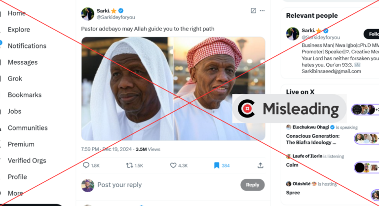 Deepfake images of Pastor Adeboye in Mecca circulate on X