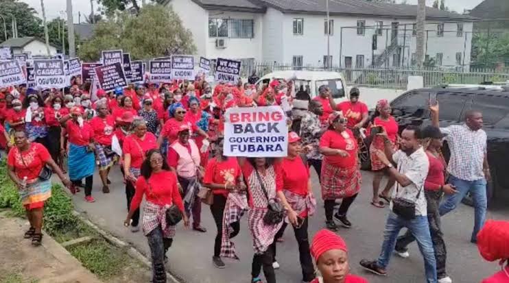 Again, Rivers women flood Port Harcourt streets, protest emergency rule