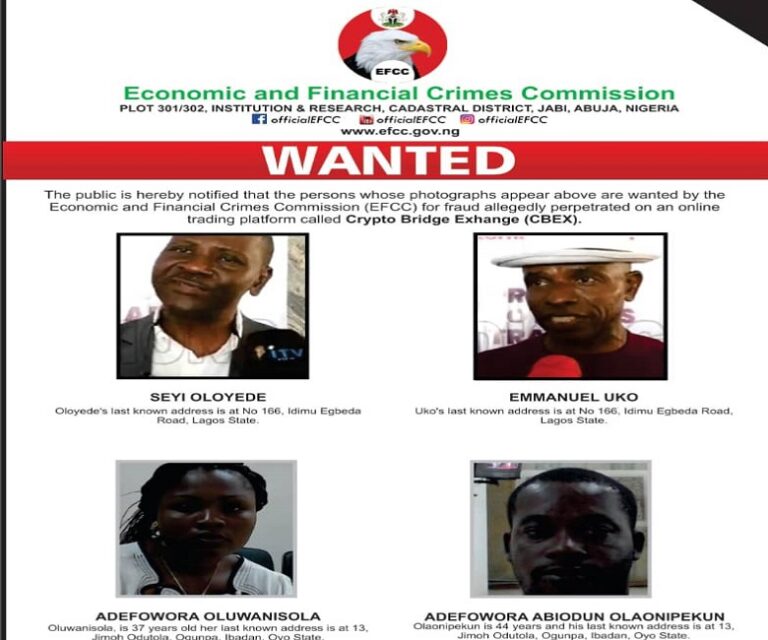 EFCC releases names, photos of wanted suspects in CBEX scam