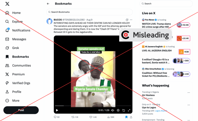 Old video of Nigerian senator criticising IGP, AGF shared as recent