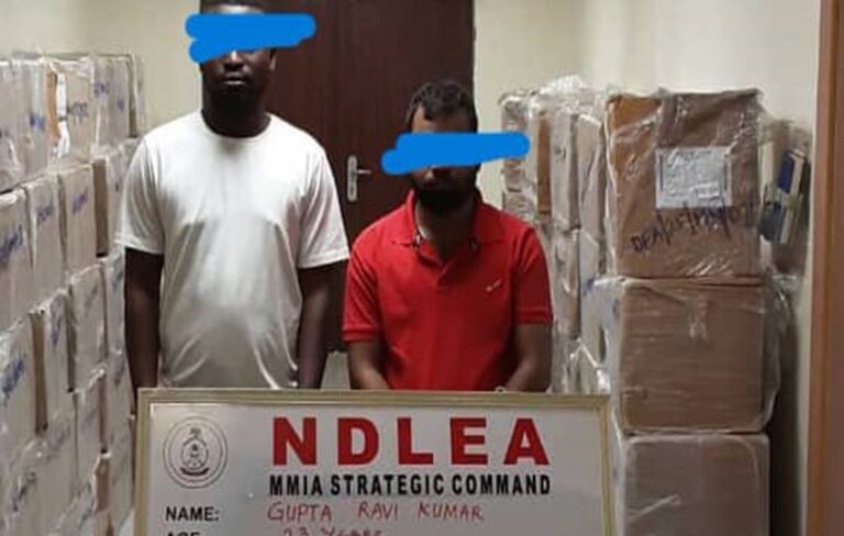 Indian businessman, 3 others arrested over N3.9billion tramadol at Lagos airport