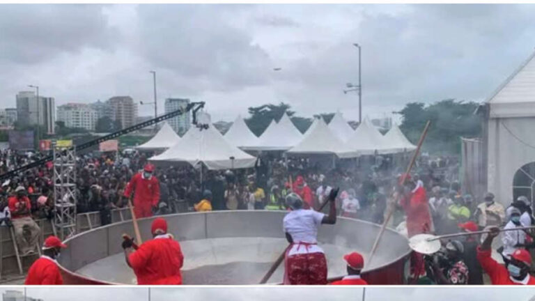 Hilda Baci succeeds at cooking ‘world largest’ pot of jollof despite pot collapse