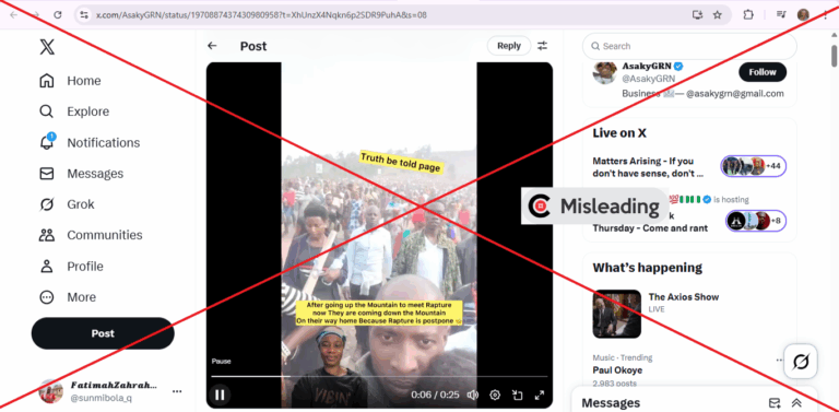 Video does not show worshippers waiting for rapture in South Africa
