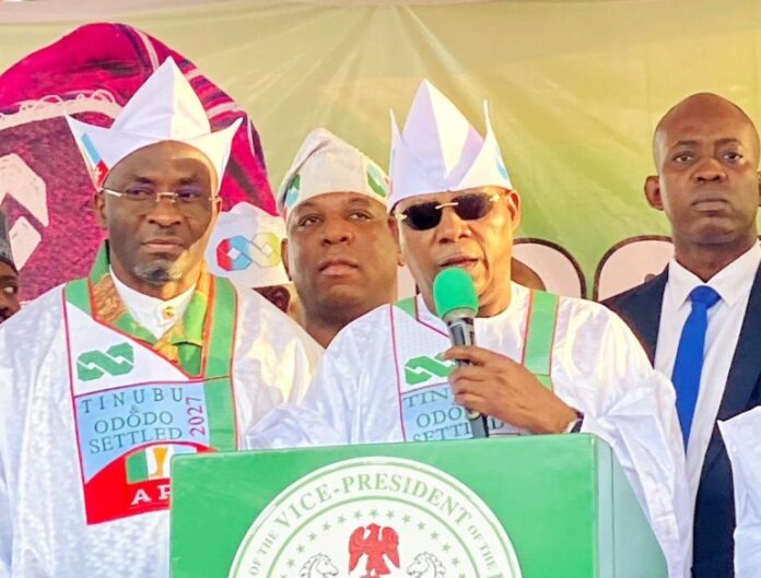 VP Kashim Shettima at Kogi State rally to welcome defectors.