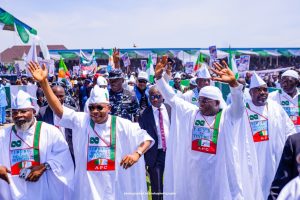 Image at Kogi State rally and receiving of defectors on Monday, November 17.