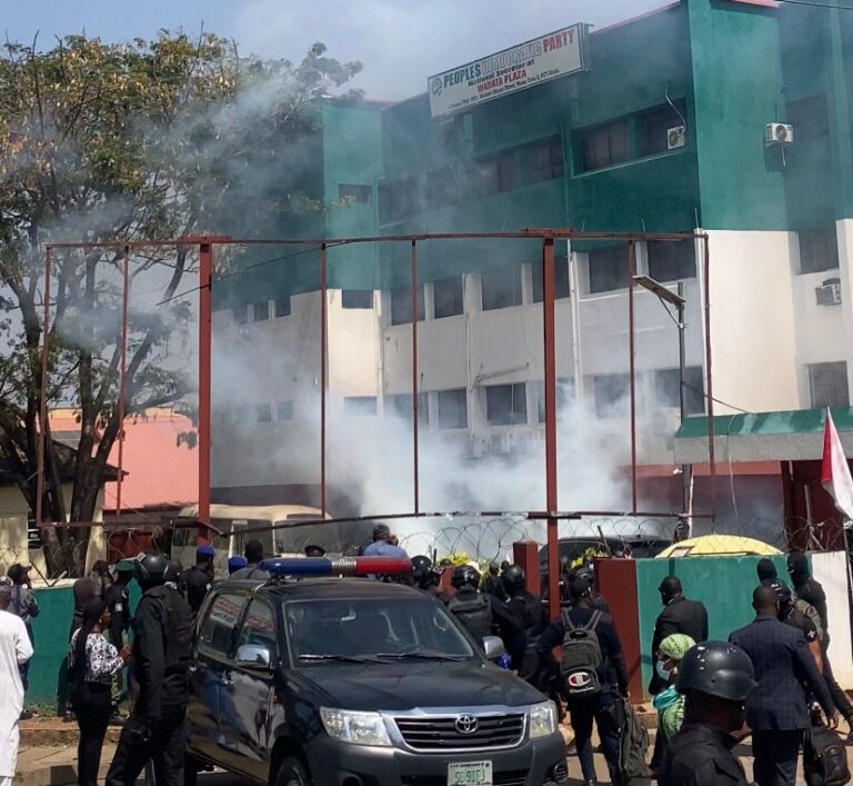 PDP National Secretariat was in turmoil on Tuesday. Here is what we saw