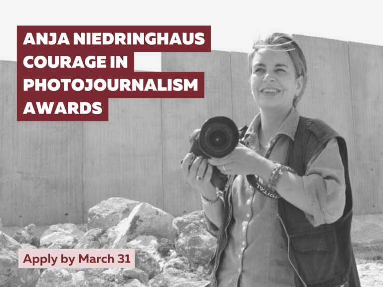 Anja Niedringhaus 2026 Courage in Photojournalism Award seeks entries