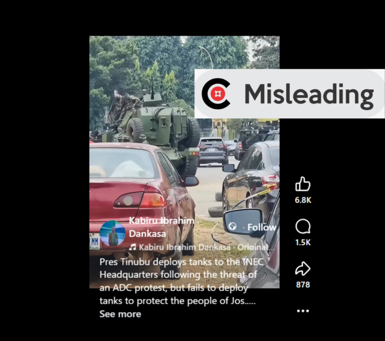 Viral video of armoured vehicle at INEC headquarters is AI-generated