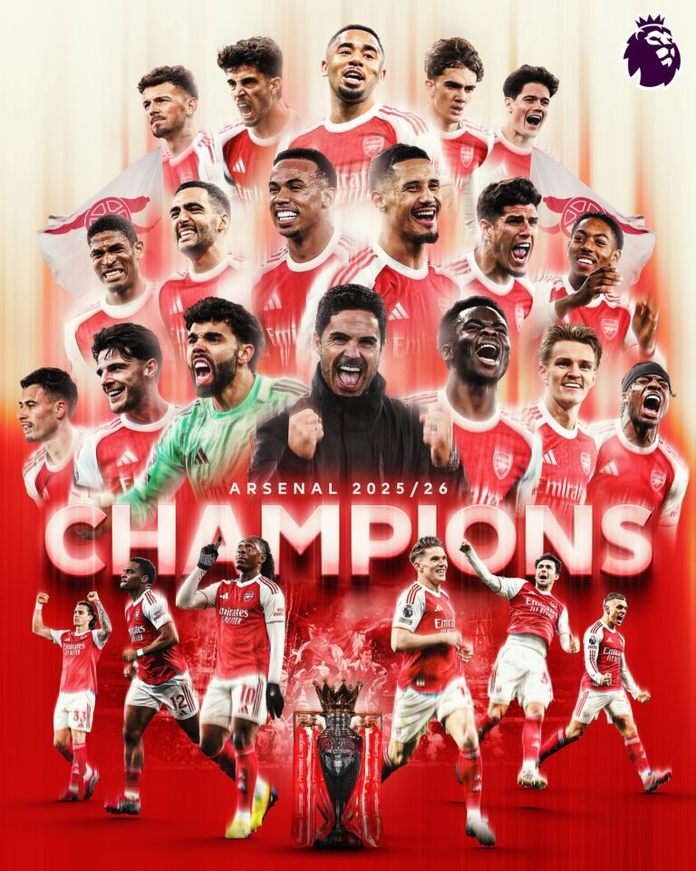 Arsenal win Premier League after 22-year wait