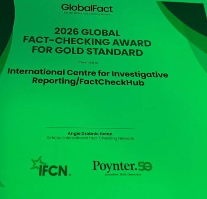 ICIR/FactCheckHub wins Global Fact-checking Award