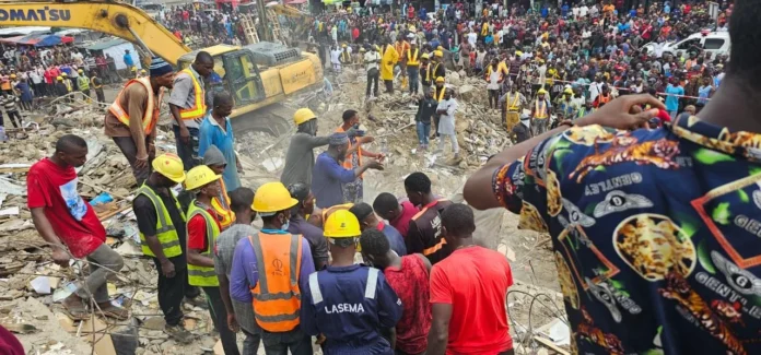 1 dead, 2 rescued in Lagos three-storey shopping complex collapse